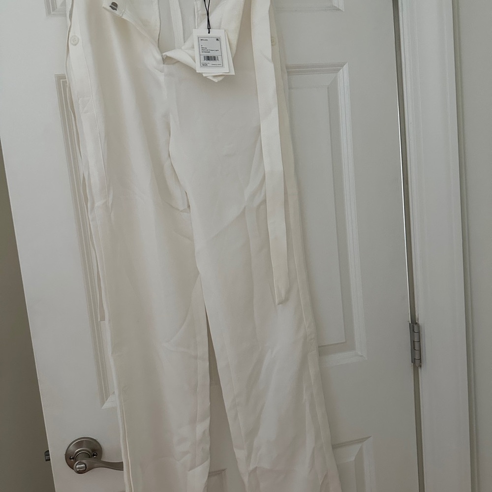 Theory admiral White Crepe Trousers